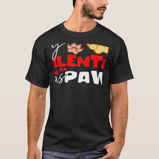 Stijlvolle Statement Valentijnsdag Hond Partnerloo T-shirt (Voorkant)