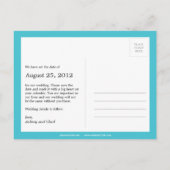 Stijlvolle stempel Save the date Briefkaart (turqu (Achterkant)