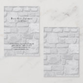 Stijlvolle stenen muur Modern Professional Visitekaartje (Voorkant / Achterkant)