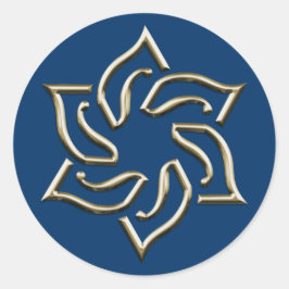 Stijlvolle ster van David Ronde Sticker