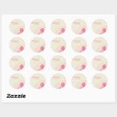 STIJLVOLLE STICKER SEAL :: elegant roos 1 (Vel)