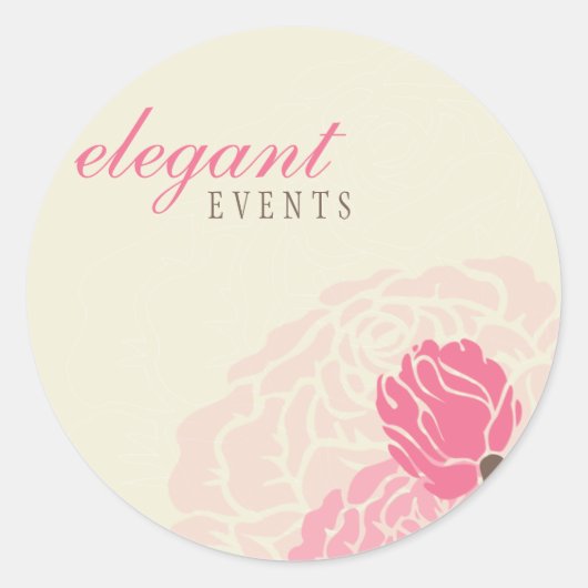 STIJLVOLLE STICKER SEAL :: elegant roos 1 (Voorkant)