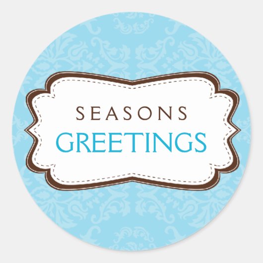 STIJLVOLLE STICKER SEAL :: goddelijk damast 4A (Voorkant)