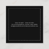 Stijlvolle, stijlvolle lips Modern Black Vierkante Visitekaartje (Achterkant)