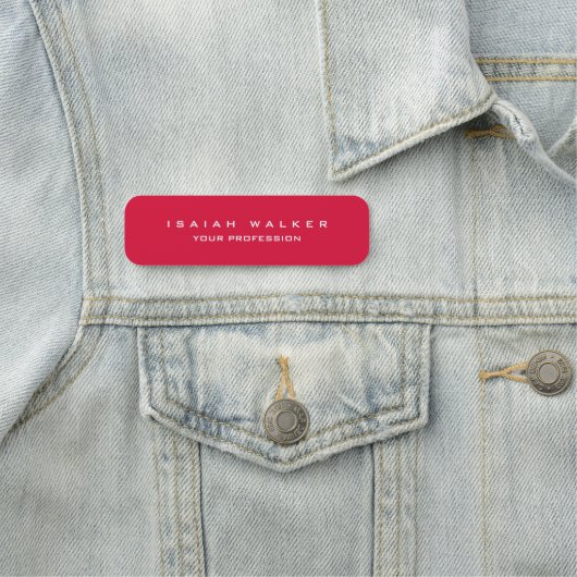 Stijlvolle stijlvolle Plain Unique Special Crimson Naamplaatje (In situ)