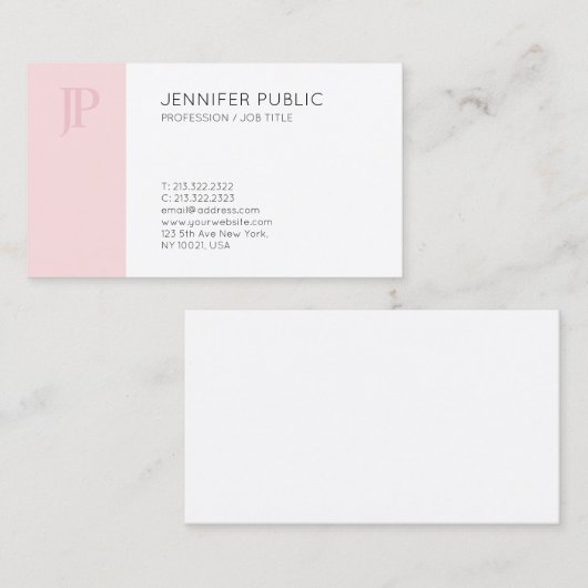 Stijlvolle, stijlvolle vormgeving voor professione visitekaartje (Voorkant / Achterkant)