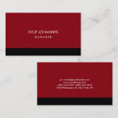 Stijlvolle, stijlvolle zwarte elegante kleuren Pro Visitekaartje (Voorkant / Achterkant)