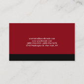 Stijlvolle, stijlvolle zwarte elegante kleuren Pro Visitekaartje (Achterkant)