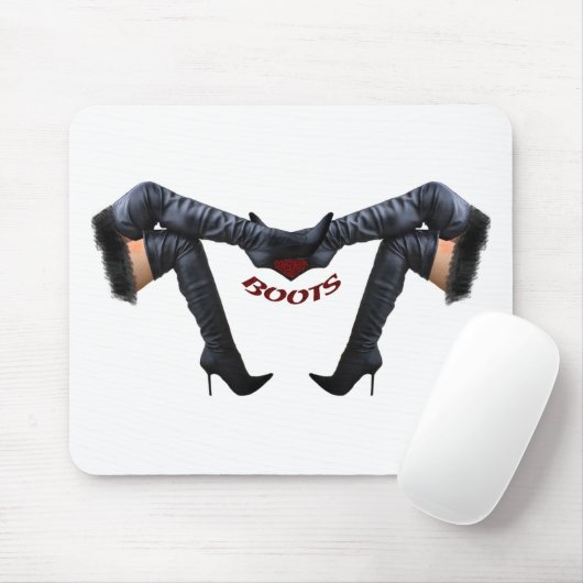 Stijlvolle Stiletto Boot Art Muismat (Met muis)
