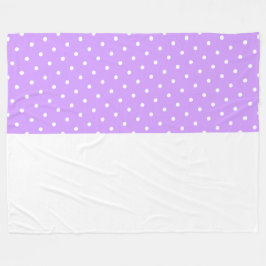 Stijlvolle Stippen Licht Lavendel Kleurenblok op W Fleece Deken