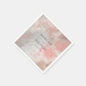 Stijlvolle stoffige koraal Moderne Abstracte bruil Servet (Hoek)