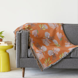 Stijlvolle, stoffige oranje waterverf deken