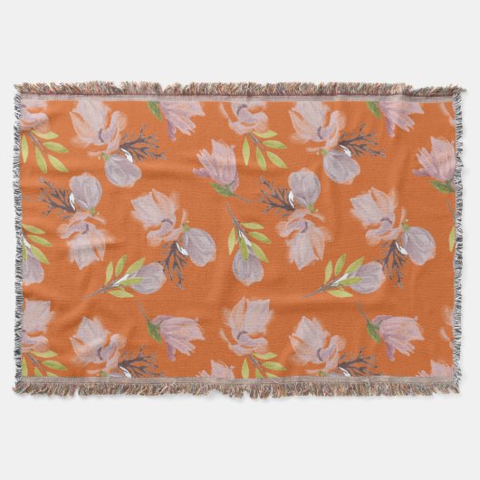 Stijlvolle, stoffige oranje waterverf deken (Voorkant)