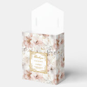 Stijlvolle stoffige roze gouden bruiloft Bedankt g Bedankdoosjes (Geopend)