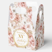 Stijlvolle stoffige roze Waterverf Verjaardag guns Bedankdoosjes (Geopend)