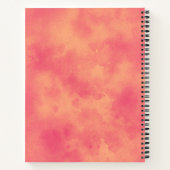 Stijlvolle Stormen wolkeneffect patroonperzik Notitieboek (Achterkant)