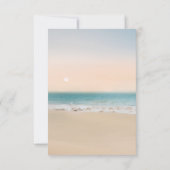 Stijlvolle strand menuopties Bindend RSVP Kaartje (Achterkant)