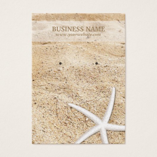 Stijlvolle strand- & Starvietaarthouder Visitekaartjes (Voorkant)