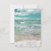 Stijlvolle strand strale bruiloft RSVP (Achterkant)