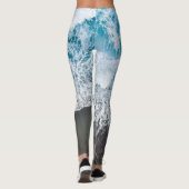 Stijlvolle strand vibes Abstracte Leggings (Achterkant)