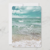 Stijlvolle Strand Zeester Bruiloft REHEARSAL DINER Kaart (Achterkant)