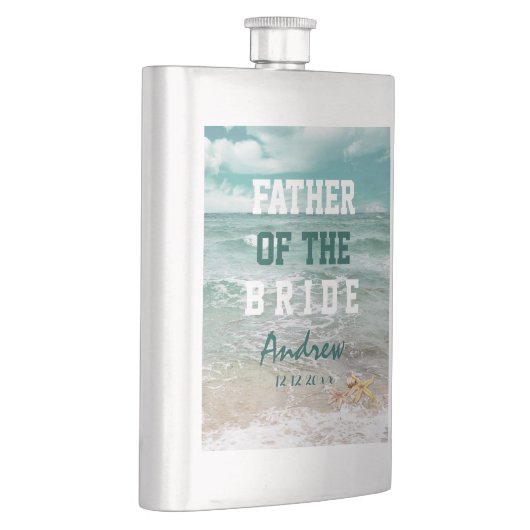 Stijlvolle Strand Zeester VADER VAN DE BRUID Heupfles (Rechts)