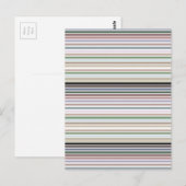 Stijlvolle streep in moderne kleuren briefkaart (Voorkant / Achterkant)