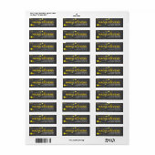 Stijlvolle strengen | schoolbord geel etiket (Full Sheet)