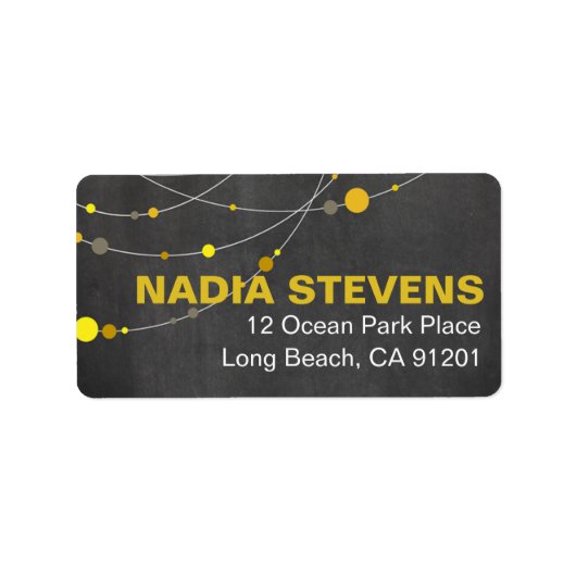 Stijlvolle strengen | schoolbord geel etiket (Voorkant)