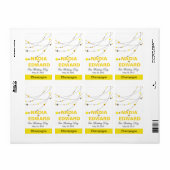 Stijlvolle strengen | wit geel Wijnlabel Etiket (Full Sheet)