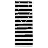 Stijlvolle strepen en bloemen Wijntas Wijn Cadeautas (Achterkant)