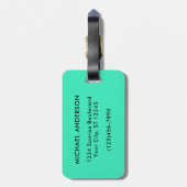 Stijlvolle strepen en typografie bagagelabel (Achterkant verticaal)