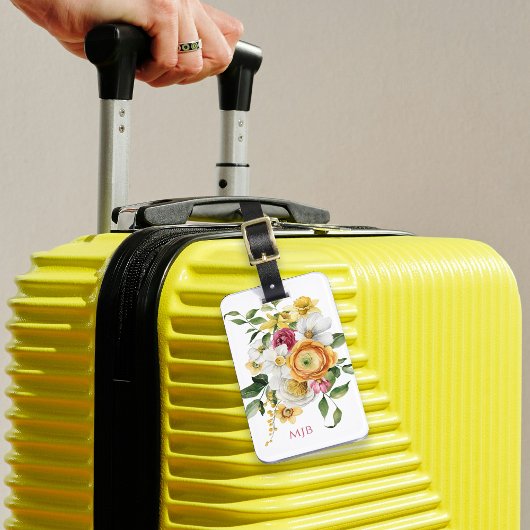 Stijlvolle strepen en typografie bagagelabel