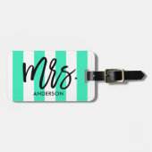 Stijlvolle strepen en typografie bagagelabel (Voorkant horizontaal)