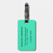 Stijlvolle strepen en typografie bagagelabel (Achterkant verticaal)