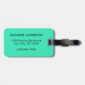 Stijlvolle strepen en typografie bagagelabel (Achterkant horizontaal)