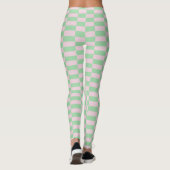 Stijlvolle strepen patroon roze groen leggings (Achterkant)