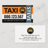 Stijlvolle Stripe Lagen Taxi Auto Visitekaartje (Voorkant / Achterkant)