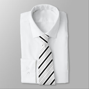 Stijlvolle Stropdas met Striped Pattern Black en W