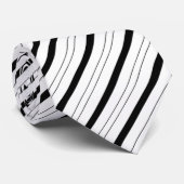 Stijlvolle Stropdas met Striped Pattern Black en W (Opgerold)