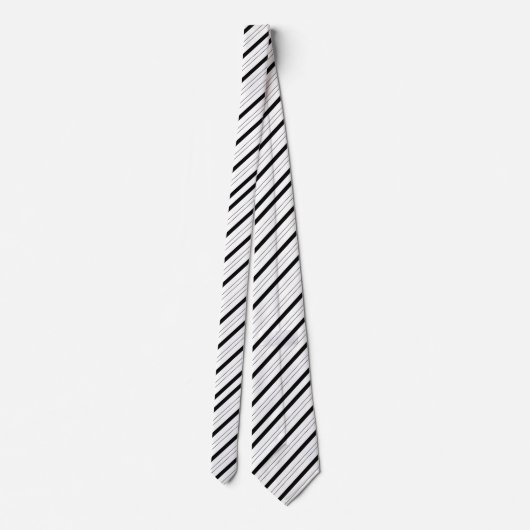 Stijlvolle Stropdas met Striped Pattern Black en W (Achterkant)