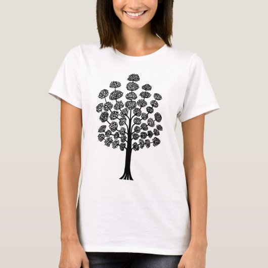 Stijlvolle structuur t-shirt (Voorkant)