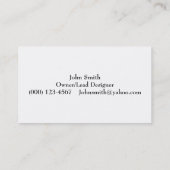 Stijlvolle structuur visitekaartje (Achterkant)