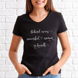Stijlvolle succesvolle vrouw citaat kalligrafie sc t-shirt