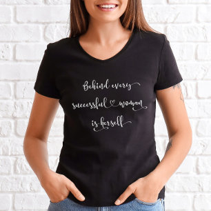 Stijlvolle succesvolle vrouw citaat kalligrafie sc t-shirt
