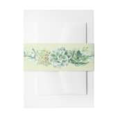 Stijlvolle Succulente Bruiloft Uitnodigingen Wikkel (Voorkant Voorbeeld)