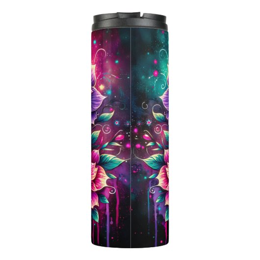 Stijlvolle suikerschedel thermosbeker (Achterkant)