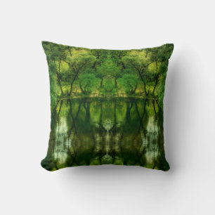 Stijlvolle Super Green Tree Reflections Pillow Kussen
