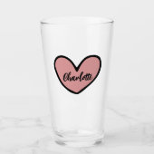 Stijlvolle Sweet Heart Gepersonaliseerde geschenke Glas (Voorkant)