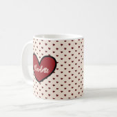 Stijlvolle Sweet Heart Gepersonaliseerde geschenke Koffiemok (Voorkant links)